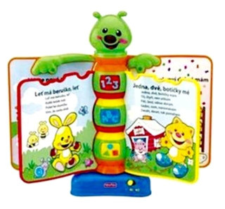 Mluvící knížka - Učíme se říkanky Fisher Price, 6m +