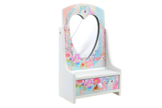 Šperkovnice dřevěná se zrcátkem jednorožec