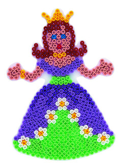 Podložka na zažehlovací korálky Hama Princezna MIDI