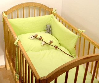 Dětské povlečení z biobavlny 90 x 130 cm ZELENÁ