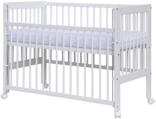 Dětská postýlka Kamila - bílá (borovice), stahovací bočnice 120 x 60 cm Scarlett 2. JAKOST