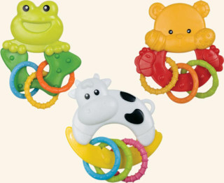 Chrastítko zvířátko s kroužky 3 m +