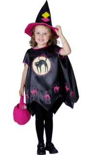 Kostým na karneval - čarodějnice, 92-104 cm