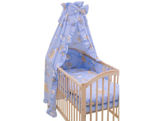 Souprava do postýlky 4dílná Mráček modrý 120 x 90 cm
