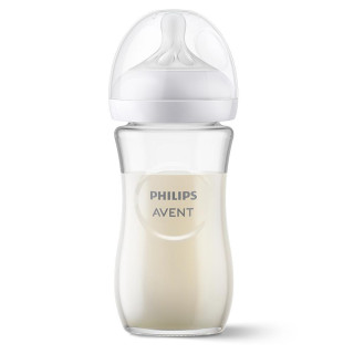 Láhev Natural Philips Avent Response skleněná 240 ml, 1 m+