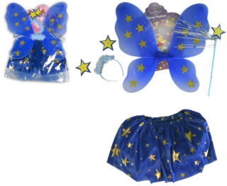 Kostým princezny modrý s hvězdami