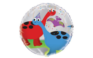 Kruh - DINO party 18"/45cm fóliový balónek