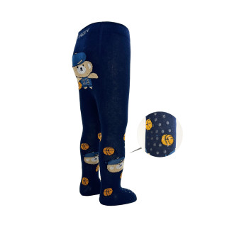 Punčocháče s protiskluzem 3x ABS vel. 80/86 tm. modré méďa Be Snazzy