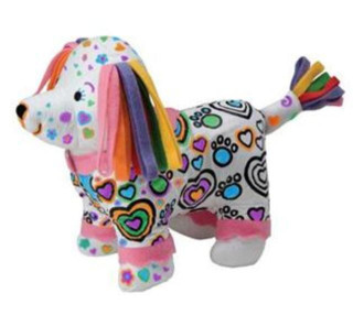 Vymaluj si svého pejska 30 cm + 4 fixy