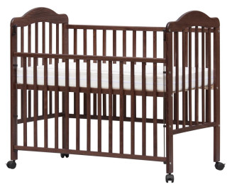 Dětská postýlka Scarlett Alek ořech stahovací bok, buk 120 x 60 cm