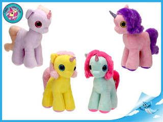 Jednorožec plyšový 28cm stojící 4barvy 0m+