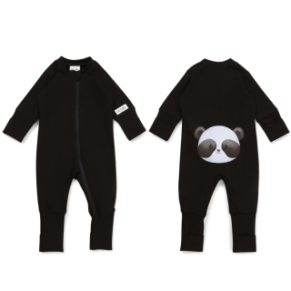 Dětský rostoucí overal Panda All Black černá Moniel 