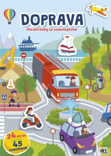 Omalovánky se samolepkami - Doprava