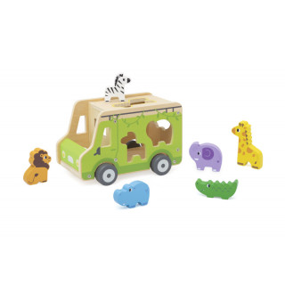 Dřevěná vkládačka autíčko Viga