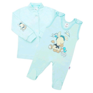 2-dílná souprava New Baby Donkey tyrkysová