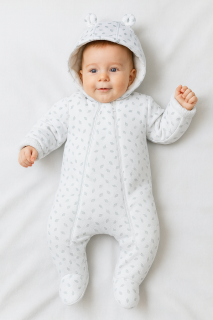 Zimní kombinéza s kapucí podšítá wellsoft lístečky Baby Service