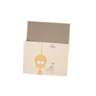 Prostěradlo do junior postele bavlna 90 x 200 Träumeland Taupe