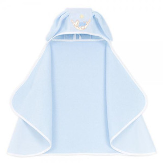 Maxi osuška pončo s kapucí Bunny 65 x 120 cm modrá