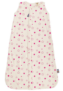 Letní spací pytel biobavlna fuchsiové hvězdičky Kaarsgaren