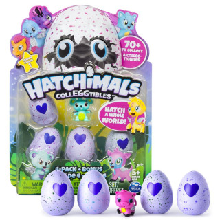 Hatchimals sběratelská zvířátka ve vajíčku ČTYŘBALENÍ S BONUSEM