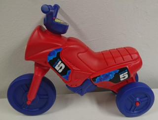 Odrážedlo Enduro větší 151 červené s modrými koly