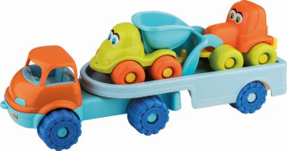 Veselá autíčka na návěsu - nákladní auta délka 53 cm Androni 