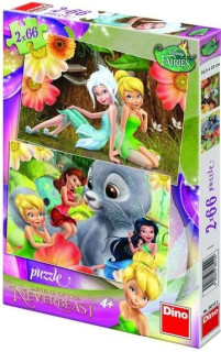 Puzzle Zvonilka a Tvor Netvor Fairies 32,3x22cm 2x66 dílků