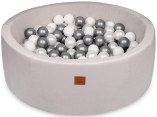 Suchý bazén Velvet šedý/šedé kuličky Infantilo