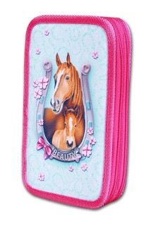 Školní pouzdro 2-patra prázdné Beauty Emipo