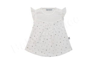 Kojenecké šaty krátký rukáv mušelín Hvězdičky Baby Service