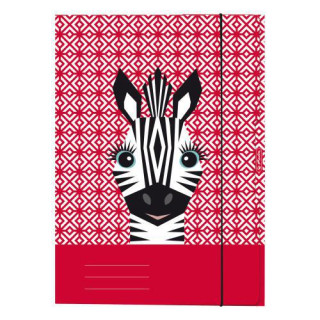 Desky s gumou A4, Zebra, Cute animals Herlitz