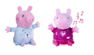 Peppa Pig 2v1 plyšový usínáček, hrající + světlo 25 cm