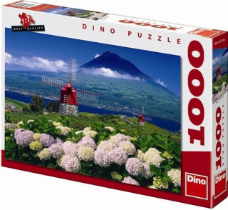 Puzzle Mlýny pod vulkánem 66x47cm 1000 dílků