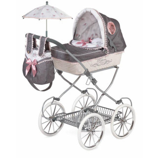 Skládací kočárek pro panenky s taškou a doplňky Reborn DeCuevas