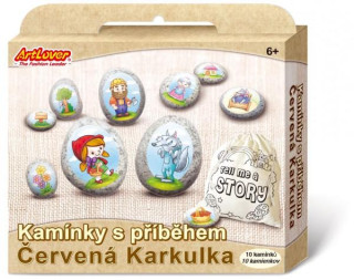 Kamínky s příběhem se samolepkami Červená Karkulka kreativní sada