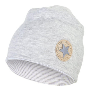 Čepice podšitá Outlast® Šedý melír/pruh bílošedý melír