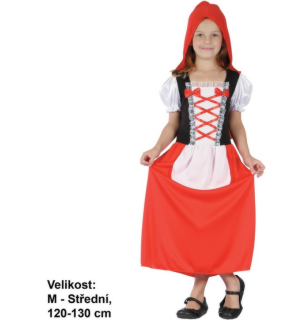 Šaty na karneval - Červená karkulka 120 - 130 cm