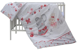 Dětská postýlka bílá s kompletní výbavou 120 x 60 cm Soly Scarlett