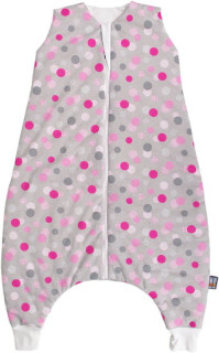 Spací pytel s nožičkami šedý s puntíky 