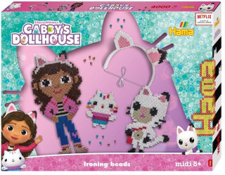 Gábinin kouzelný domek - HAMA zažehlovací korálky MIDI - Dárková sada 3D