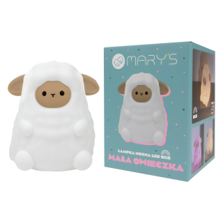 LED silikonová noční lampička Rgb - ovečka Mary's 