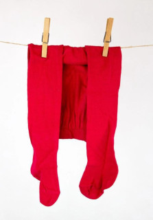 Punčocháčky s aloe vera červené hladké Loana vel. 74/80 2. JAKOST