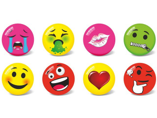 Míč 11 cm s obličejem 