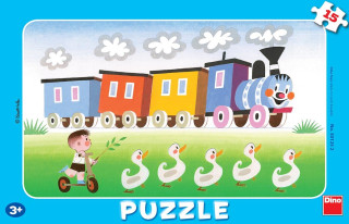 Deskové puzzle Veselá mašinka - 15dílků