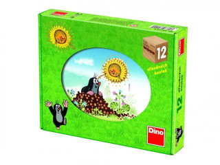 Krtkův rok - Dřevěné kostky - kubus 12 ks Dino