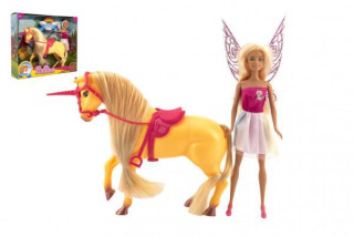 Jednorožec česací plastový se sedlem a vílou