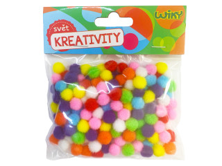 Pom pom 10 mm, 180 ks