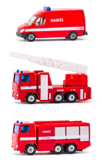 Hasičská sada 3 aut česká verze Siku