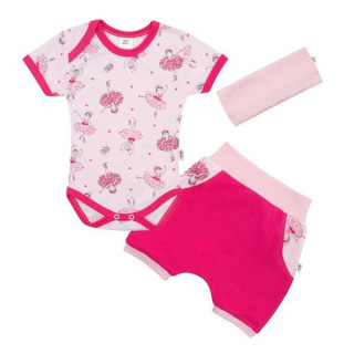 3-dílná letní bavlněná souprava New Baby Perfect Summer baletka