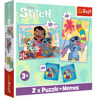 Puzzle Lilo and Stitch 2 v 1 + pexeso Trefl